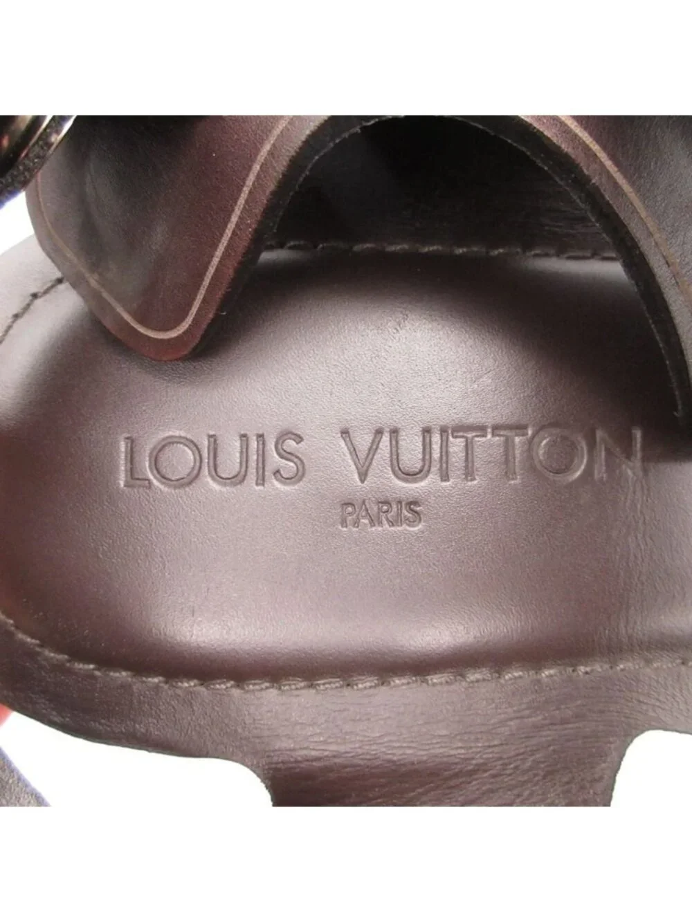 Louis Vuitton Sandals Leather Flat Shoes 10 Brown - Picture 6 of 10
